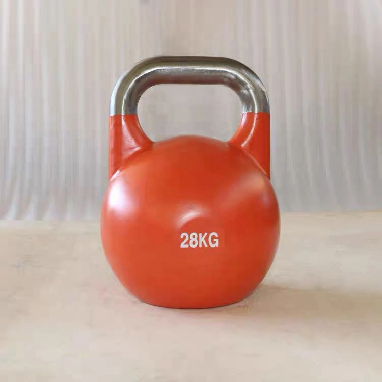 China Cheap Price Color Powder Painted Cast Iron Gym Power Equipment Multifunctional Fitness Kettlebell