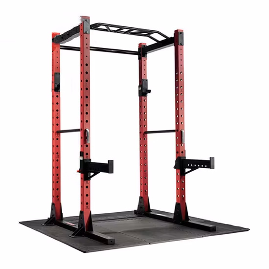 Attrezzatura per stazione di fitness per esercizi da palestra Smith Machine Gabbie per sollevamento pesi multifunzionali in piedi completi Gabbia per pesi domestici Sterzo per squat Power Rack con gancio a J