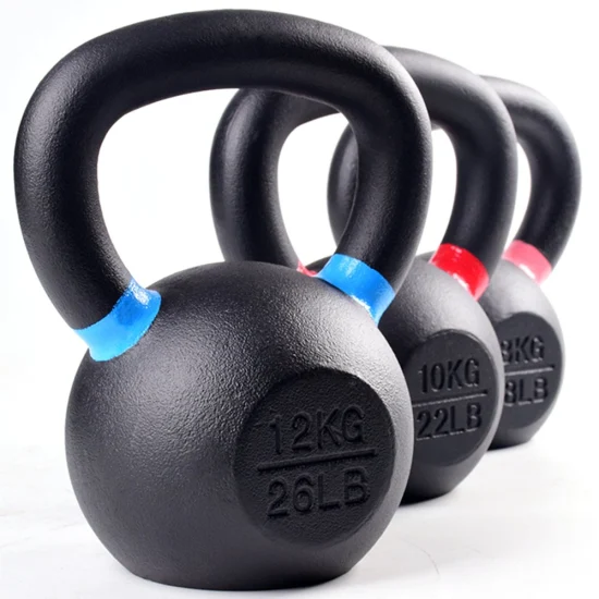 Produttore Attrezzatura per palestra Fitness Set di campane per bollitore Kettlebell in ghisa per body building in libbre e kg