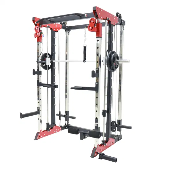 Gabbia commerciale per squat Power Rack per allenamento della forza, acciaio Q235, peso massimo utente 180, modello 005, attrezzatura fitness multi-palestra